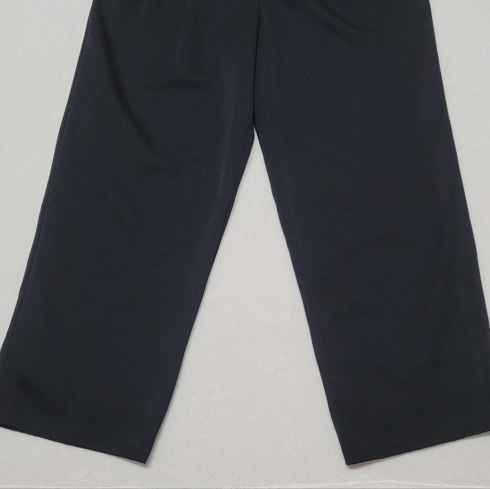 Rare Vintage 70s Western Privata Black Wool Faux Belt High Waisted Cropped Pants